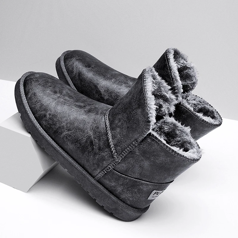 

MAN BOOT WINTER Men's High Top Sneakers Ankle Boots For Men HOT SALE LEATHER SHOE FOR 2021 Snow Fashion Casual Shoes