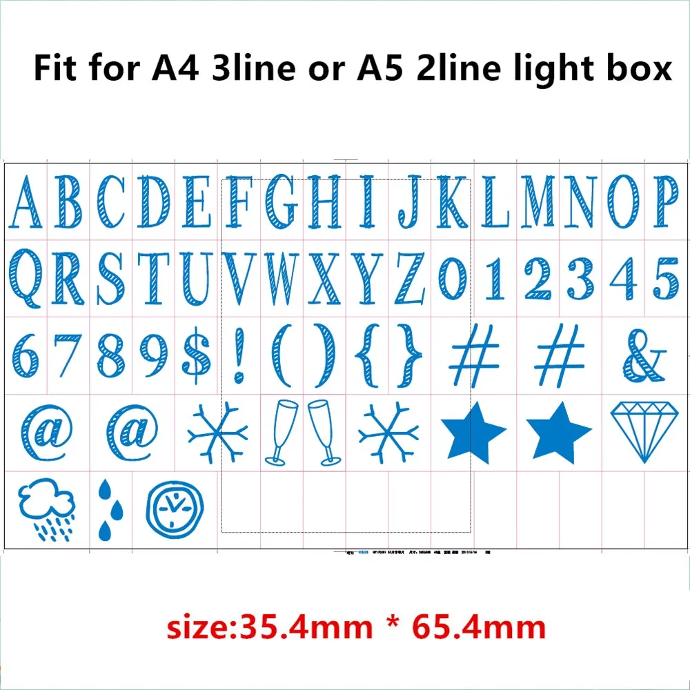 Светильник тбокс для кинотеатра с буквами формата А4 А5 светильник черными