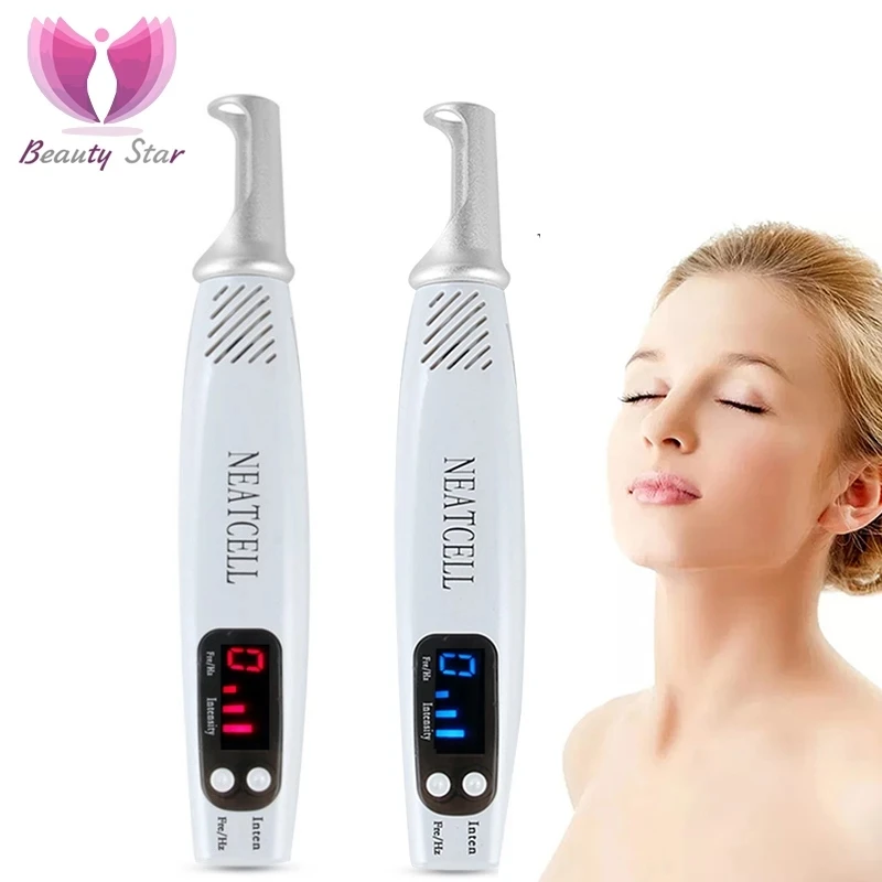 

Picosecond Pen Laser Pen Tattoo Removal Machine Blue Red Light Freckle Mole Wart Dark Spot Scar Remover Professional Devic