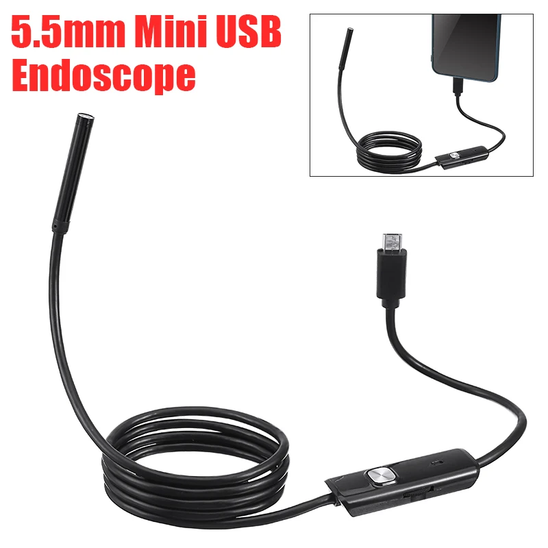 1 м Мини 5 мм кабель USB для объектива Змея эндоскоп Камера жесткий бороскоп осмотра