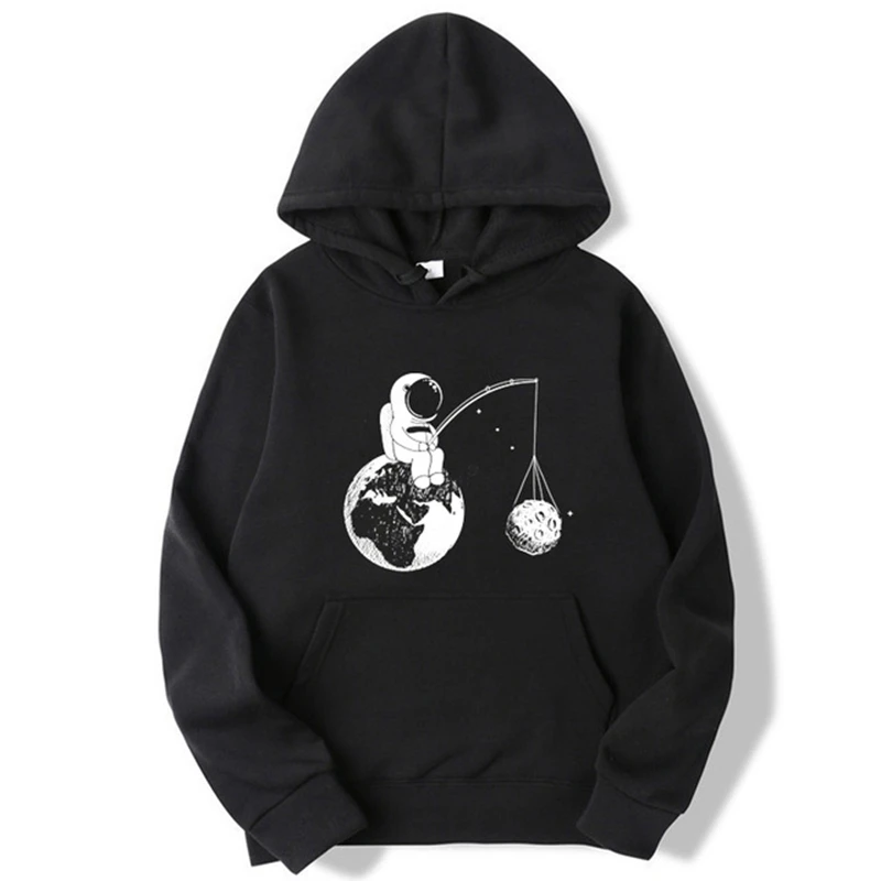 

Fashion Brand Men's Hoodies Astronaut funny design printing Blended cotton Spring Autumn Male Casual hip hop Sweatshirts hoodie