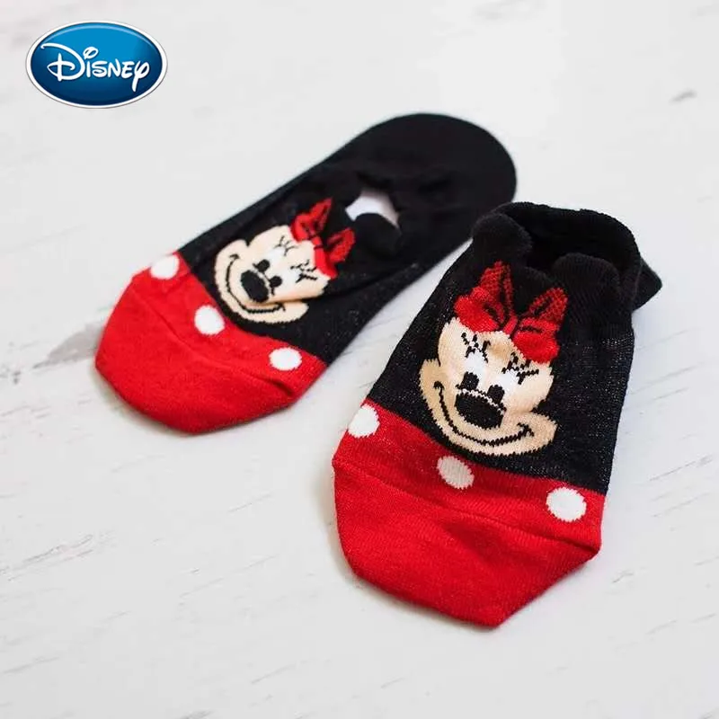 

Disney 1pair Children Cotton Socks Cartoon Mickey Mouse Summer Thin Kids Cute Cotton Socks 3-10 Years Invisible non-slip socks