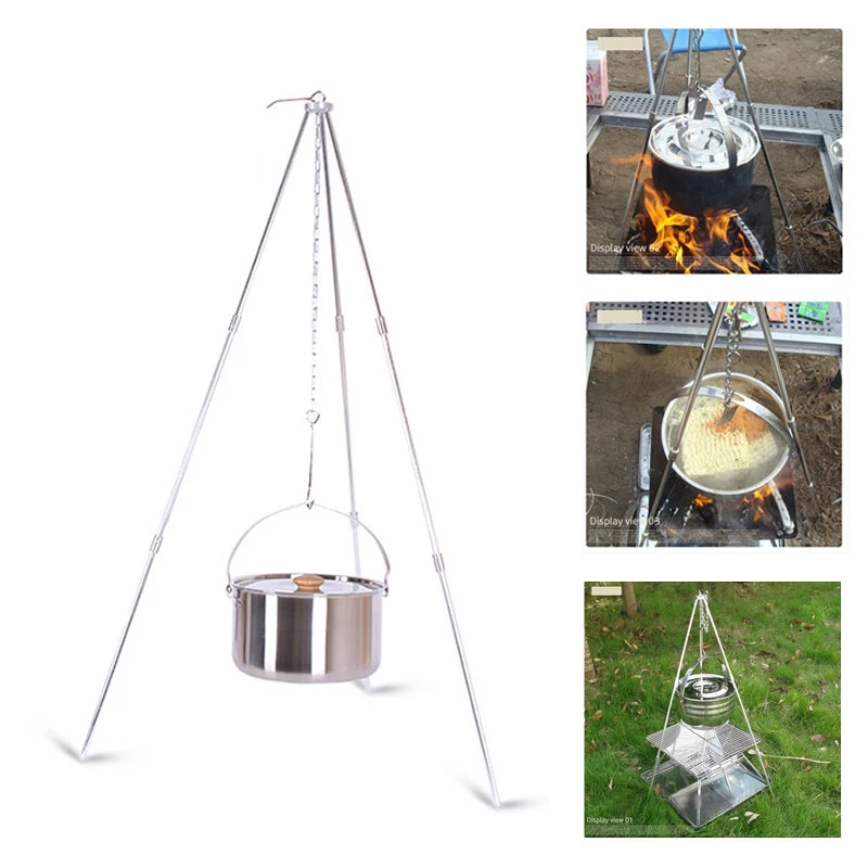Открытый Кемпинг барбекю висит штатив портативный складной гриль для пикника