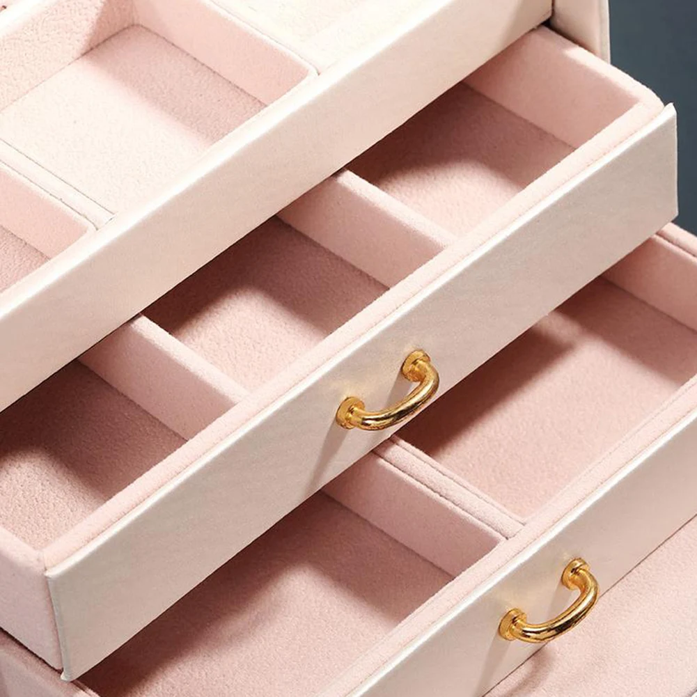 Женская многослойная шкатулка для хранения ювелирных изделий портативный бокс с