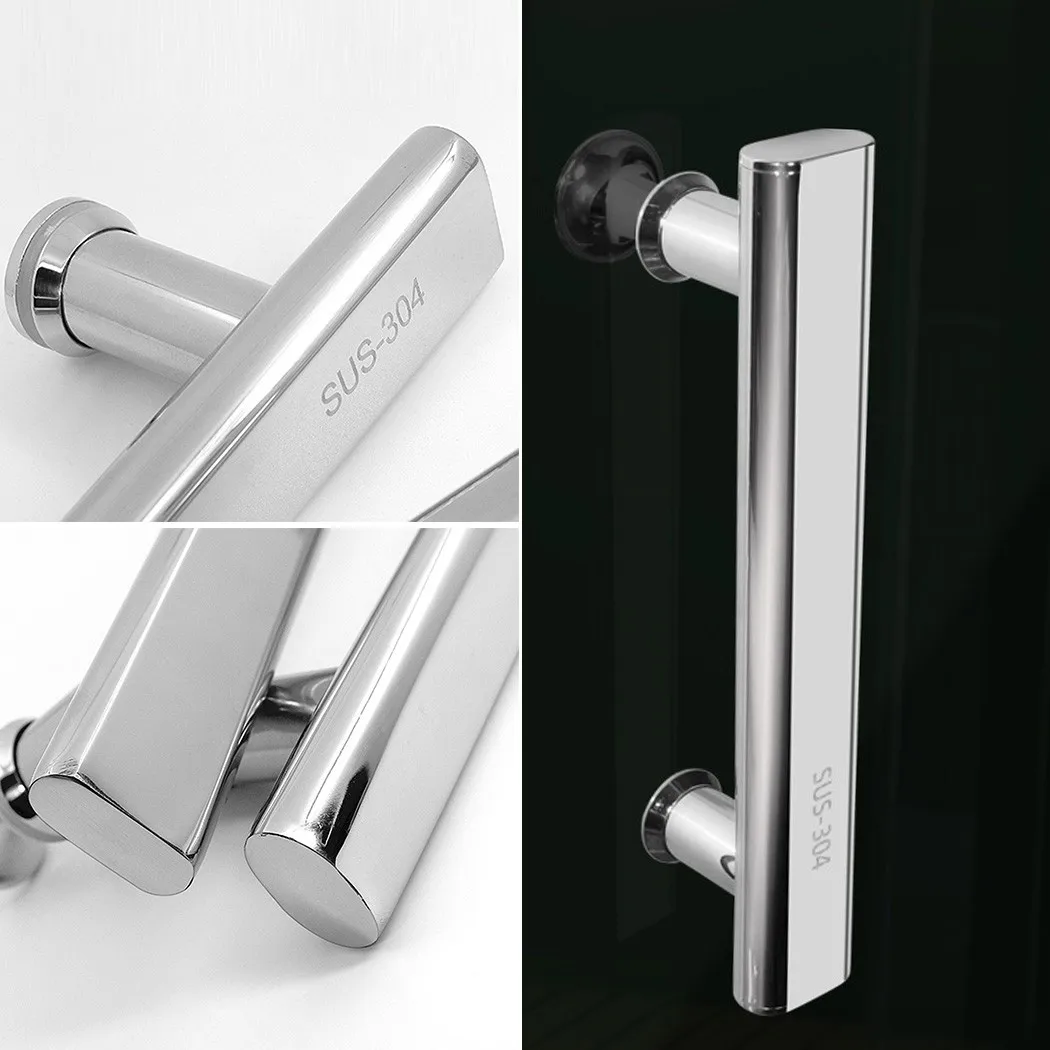 

1PC Stainless Steel Chrome Shower Door Handles Or Knobs For Shower Enclosures 220mm Hardware Pulls Bar Handle