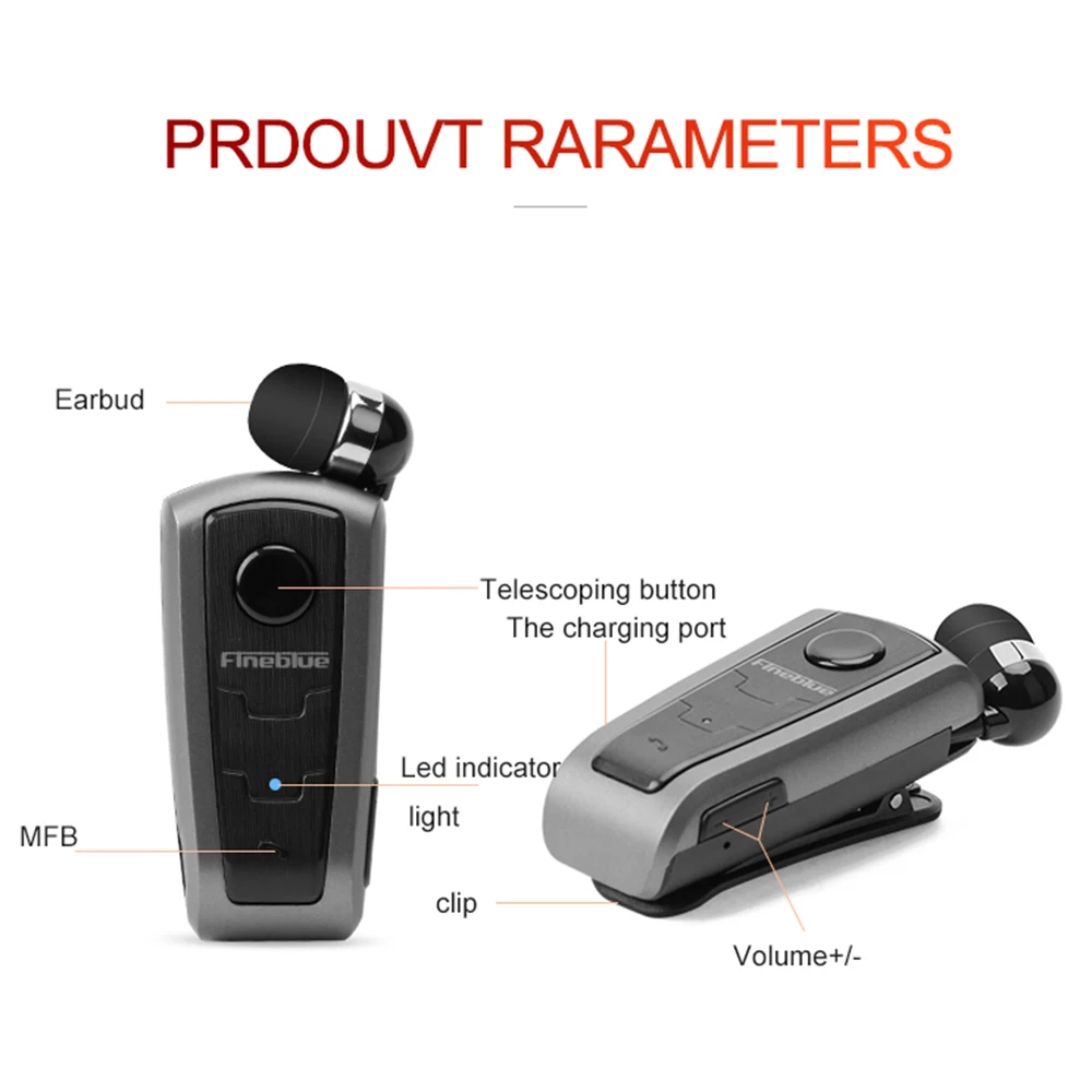 Fineblue F910 беспроводные Bluetooth наушники Handsfree стерео Bluetooth наушники клип whit микрофон телефон напоминаем цифр для телефона