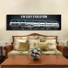 ВинтажныйРетро Лидер продаж постер для спортивного автомобиля VW автобус классический автомобиль ностальгические картины на холсте настенное искусство домашний декор HD печать 1 шт. картины