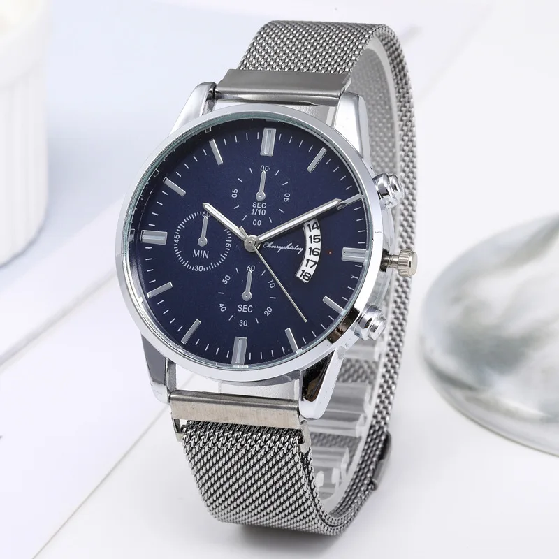 

Business Men's Calendar Date Quartz Watches Fashion Mesh Strap Magnetic Buckle Male Waterproof Wristwatch Relogios Dos Homens