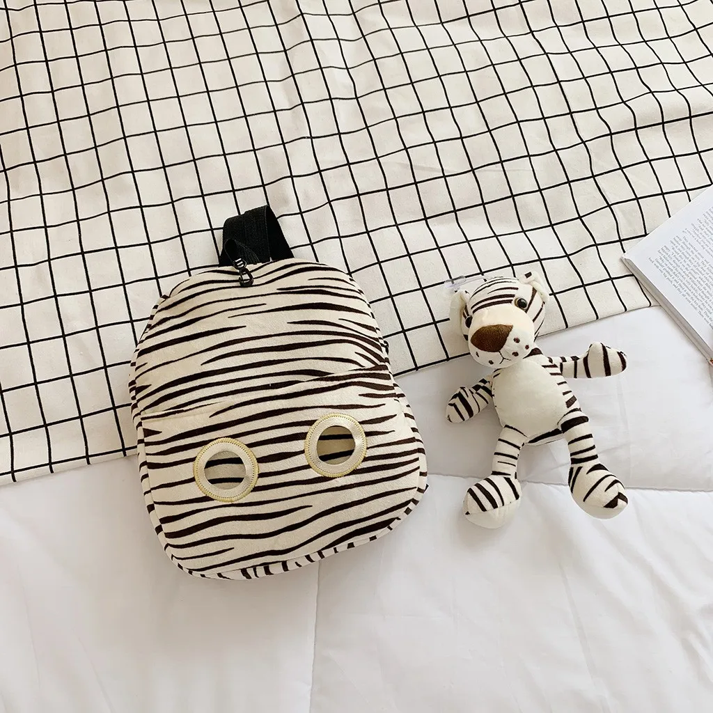 Новинка 2020 модный рюкзак для детей с рисунком зебры полосатые Мультяшные