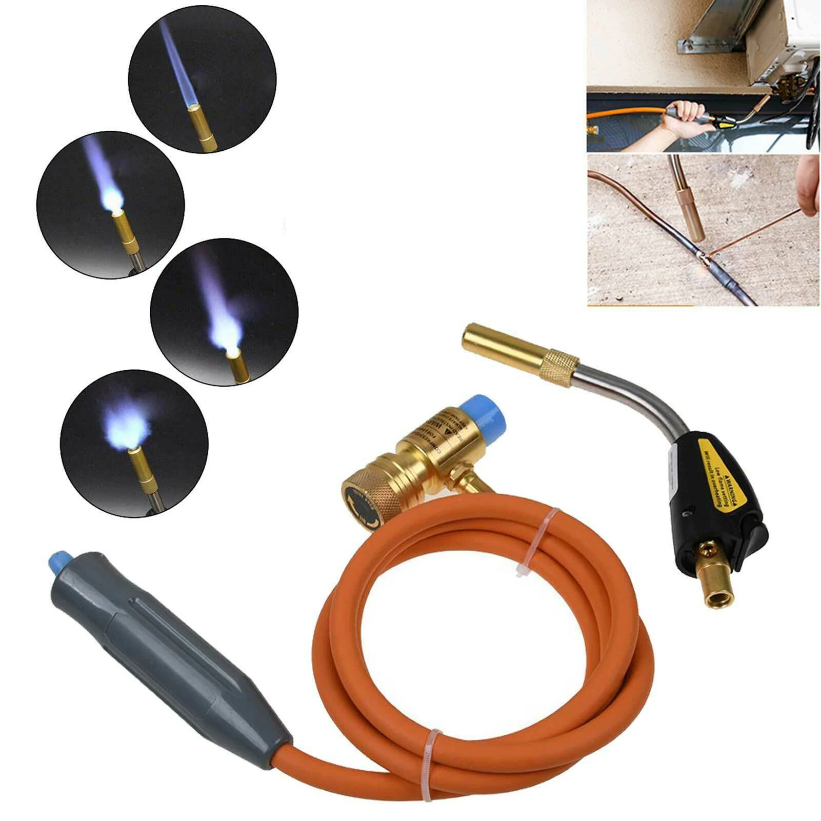 

Gases Self-Ignition Soldering Torch Brazing Propane Plumbing Hose Kit for Welding Soldering Refrigeration Repairing