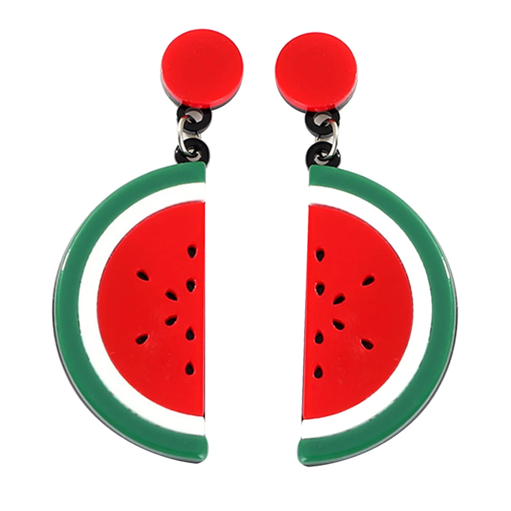 Горячие стильные серьги Смешные Арбузные лимон клубника фруктовая серия Висячие