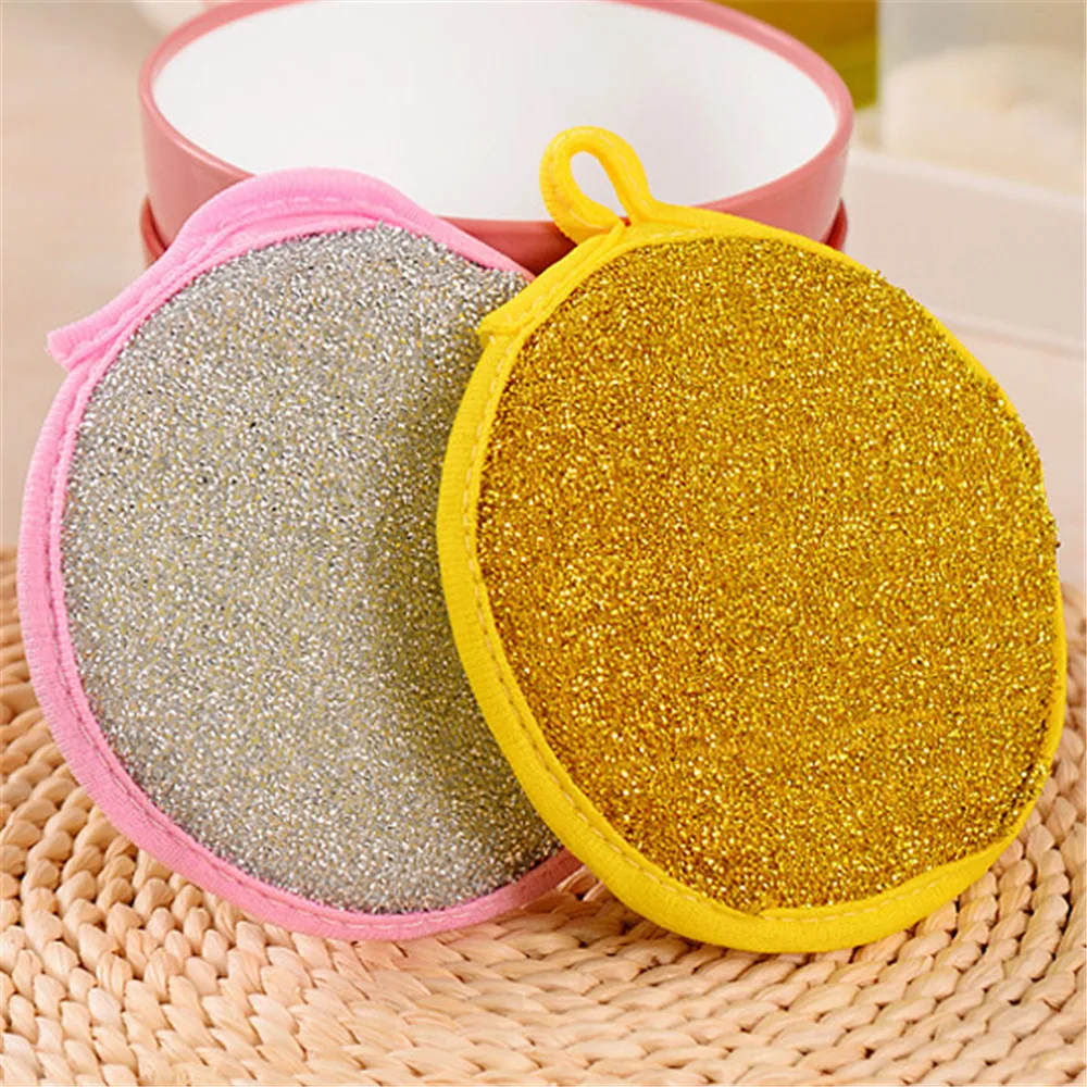Dish Washing Scrubber Silicone Bowl Cleaning Brush Cloth Scouring Pad Pot Pan Wash Kitchen Cleaner Dishwashing Sponge | Дом и сад