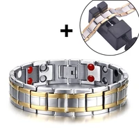 magnetic slimming bracelet fashionable jewelry man woman link chain weight loss bracelet adjustable health care golden bangle