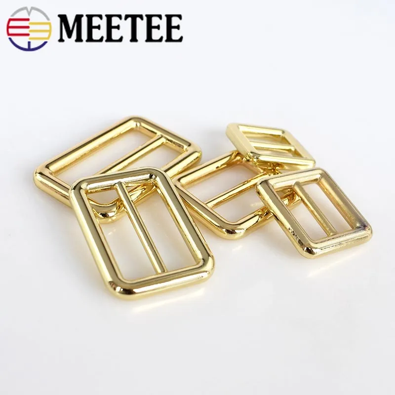 Meetee 4 шт. 15/20/25/32/38 мм металлическая сумка с регулировкой золотистого цвета пряжки