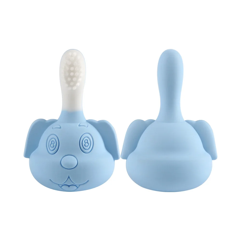 Juguetes mordedores para beb&eacute;, cepillo de dientes de silicona para perros, sin BPA, para el cuidado Dental, regalo de lactancia, 1 unidad-3