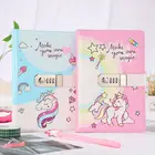Секретный дневник единорога с кодовым замком, блокнот для девочек с паролем, милые толстые журналы, записные книжки, школьные принадлежности