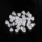 200 шт.лот заглушки для сережек прозрачная заглушка в виде пули пластиковая заглушка для сережек сделай сам фурнитура для изготовления ювелирных изделий Аксессуары