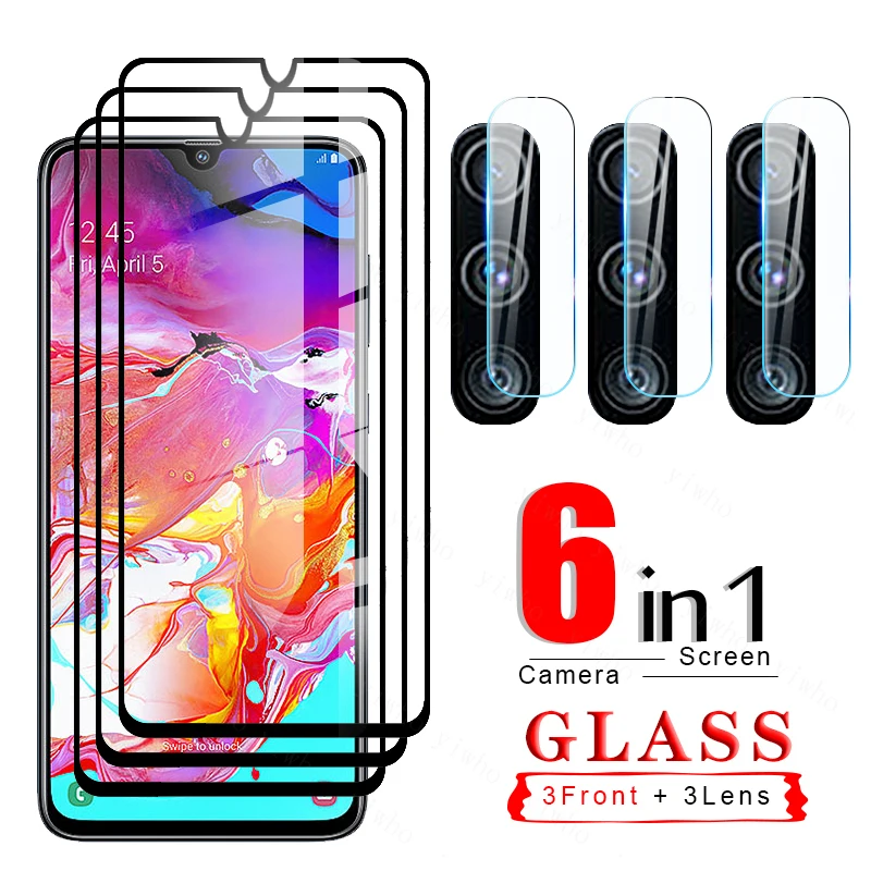 

6in1 Camera Lens Glas for Samsung Galaxy A70 Screen Protector for Samxung Galaxy A 70 70s 71 71 5g 72 Tempered Glasses Film