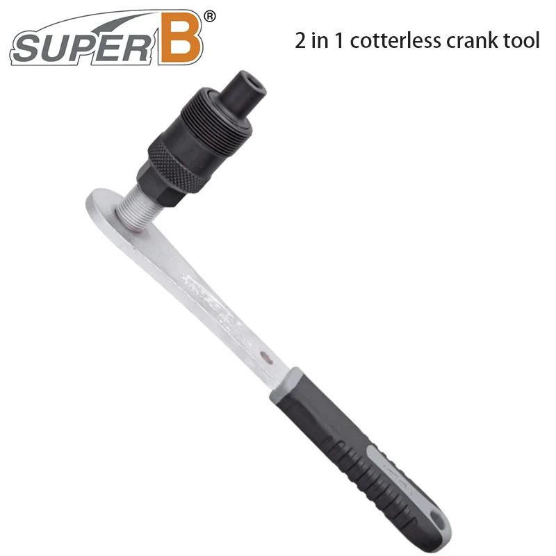 

Super B TB-CR10 Bicycle 2 in 1 Cotterless Crank Tool For Both Standard Square Type and Shimano Octalink ISIS Drive system Tool