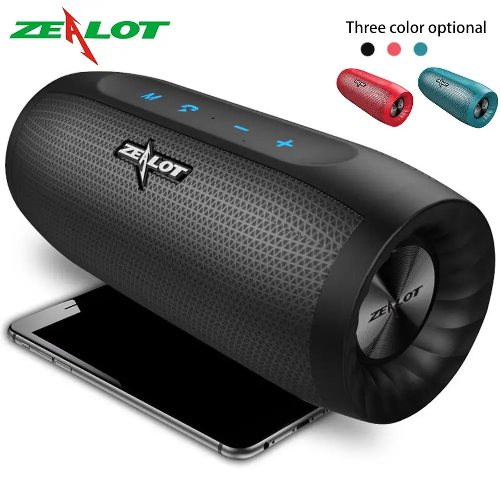 Bluetooth колонка ZEALOT S16 портативная беспроводная с сабвуфером и слотом для TF