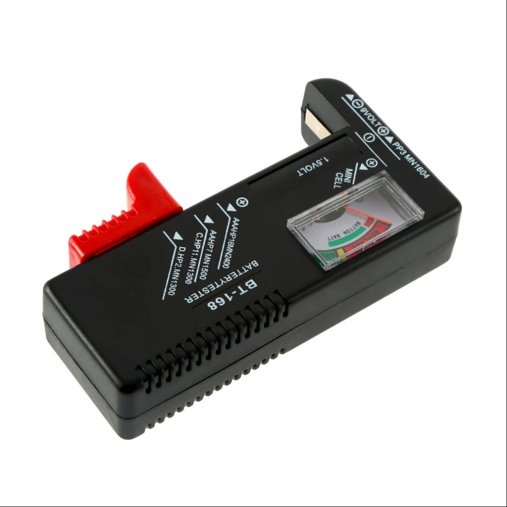 

1 Pc Aa C D Battery Tester For 9V 1.5V And Button Cell Aaa Aa C D Bt-168D Rechargeable In Stock