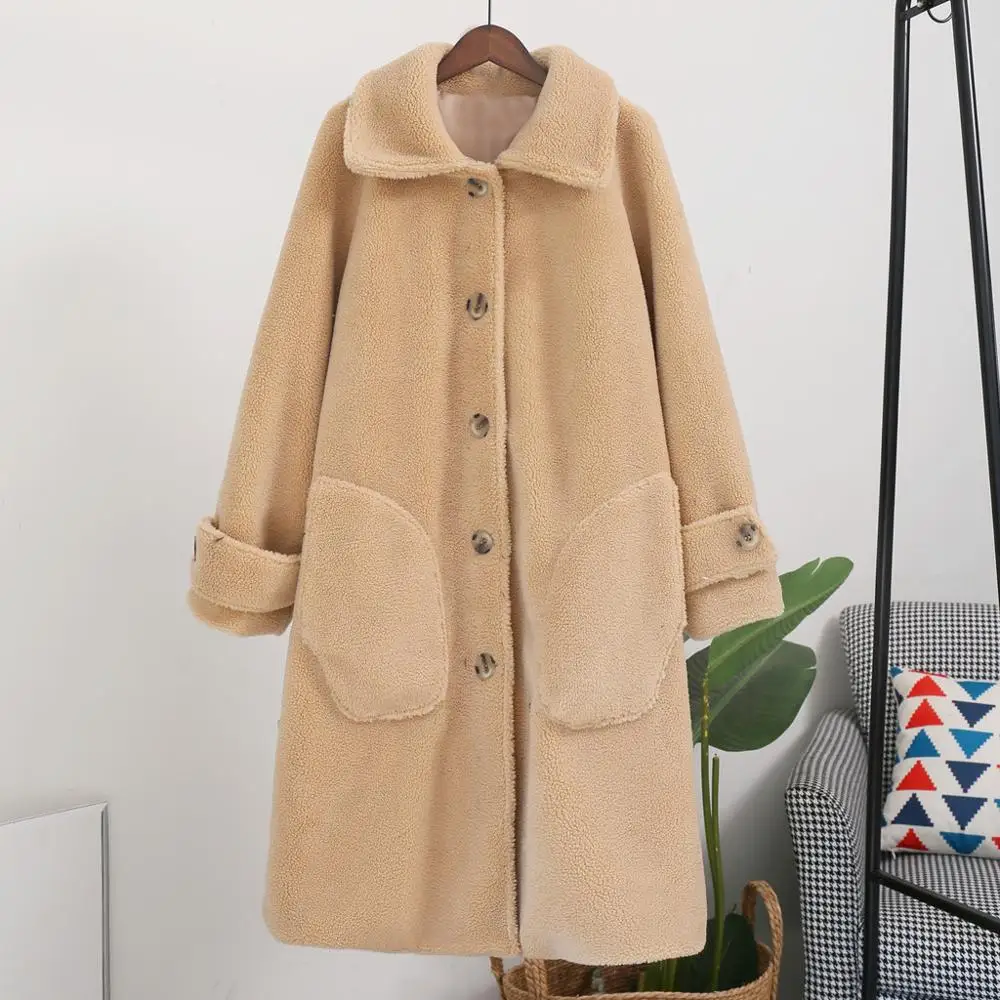 Женское Свободное пальто из искусственного меха осенне-зимнее элегантное мягкое