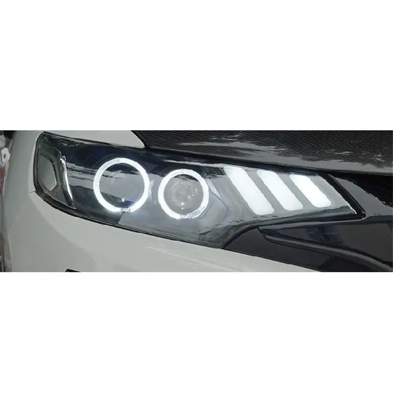 Указатель поворота, Стайлинг, Automovil, Drl, Led Assessoires, дневные ходовые огни, передние противотуманные фары, автомобильные фары в сборе, 18 для Honda Fit