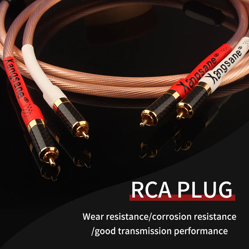 1 пара 0 5 м 5N OCC сигнальный кабель из углеродного волокна позолоченный rca к hifi