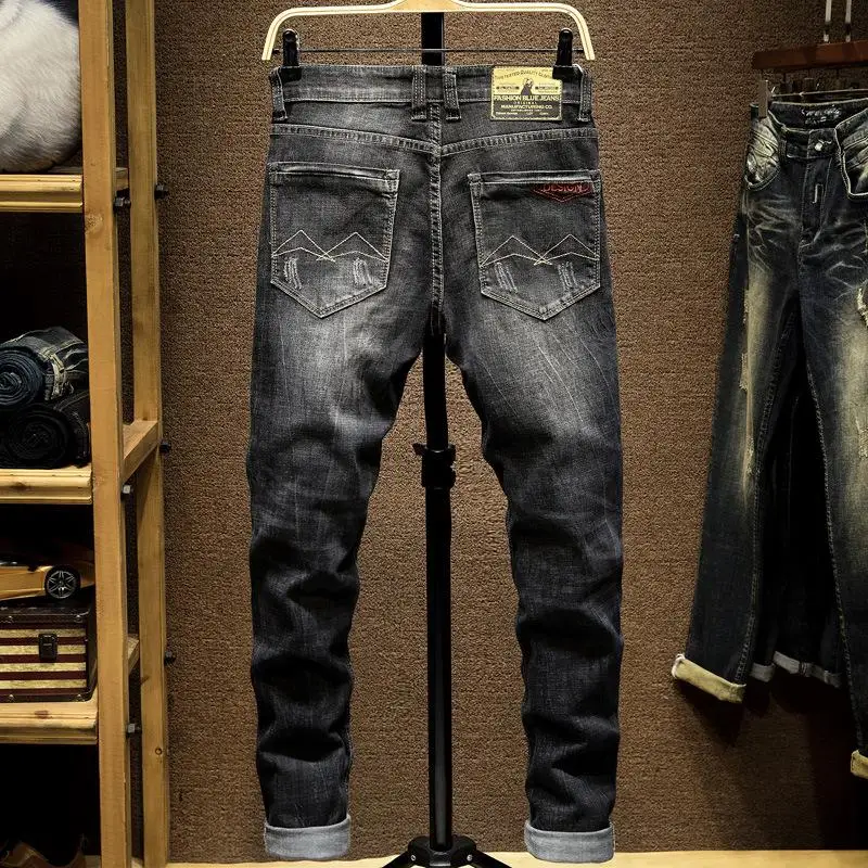 

New Arrivals Men's Jeans Ripped Denim Pants Fashion Casual Loose Trousers