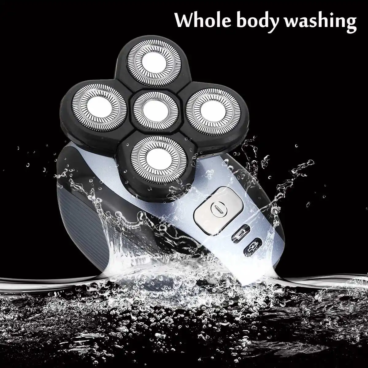 

Electric Shaver 5 in 1 Electric Shaver Cordless Hair Clippers Nose Hair Trimmer Waterproof USB Rechargeable For Men Bald Head