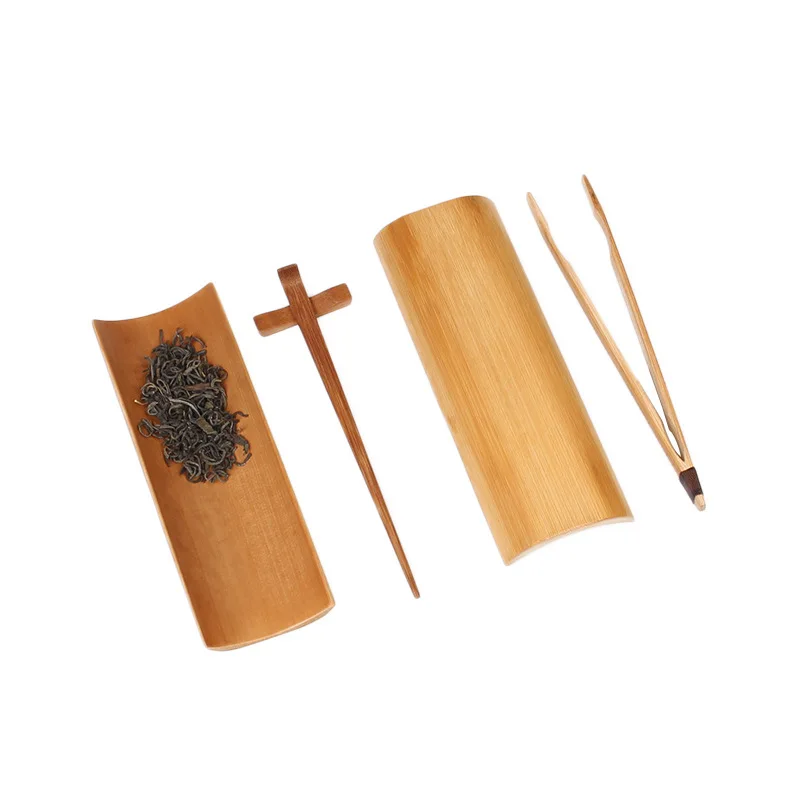Бамбуковая чайная ложка игла для чая Подставка под кружку чай зажим набор из