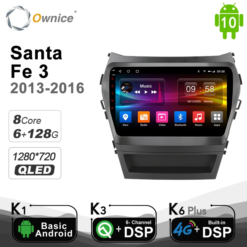 Ownice Android 10 0 автомобильный DVD-плеер для Hyundai Santa FE IX45 2015 2016 2017 SPDIF 4G DSP автомобильное