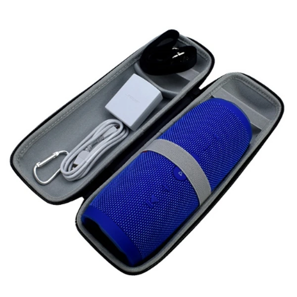 Pouch Bag for JBL Charge 3 Travel Protective Cover Case For Charge3 Bluetooth Speaker Extra Space Plug &amp Cables Belt(black G |