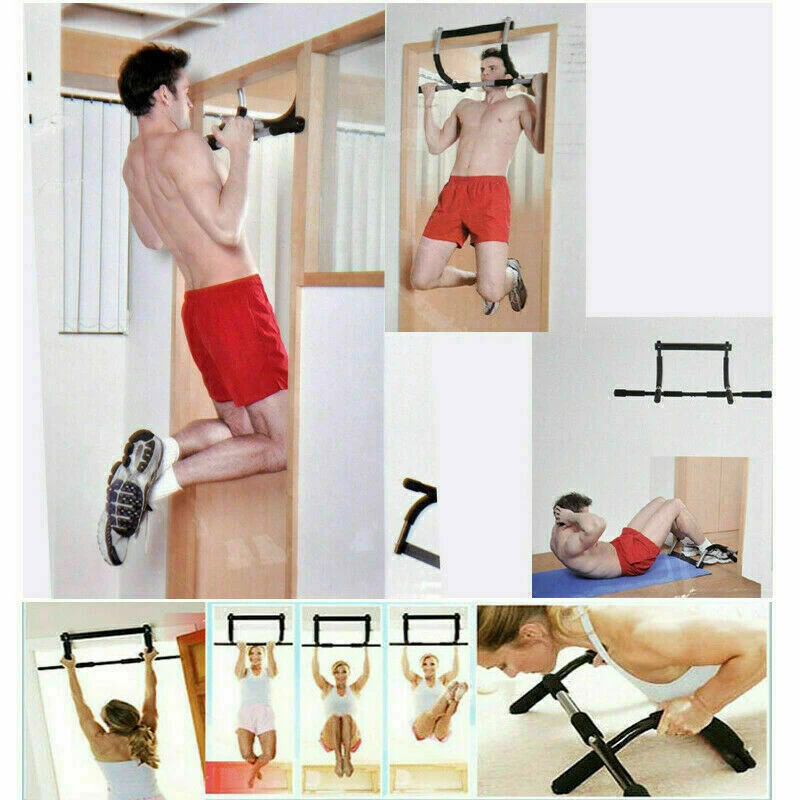 

Fitness Multi-Gym Doorway Pull Up Bar Portable Doorway Pull Up Bar Chin Pull Push Sit Up Multi-Grip Body Strength Fitness Tool