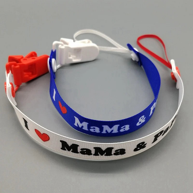 1 шт. детская пустышка на цепочке с прищепкой цепочка надписью I LOVE MAMA & PAPA и