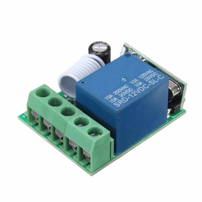 100M DC 12V 10A 1Ch беспроводное реле RF дистанционное управление переключатель