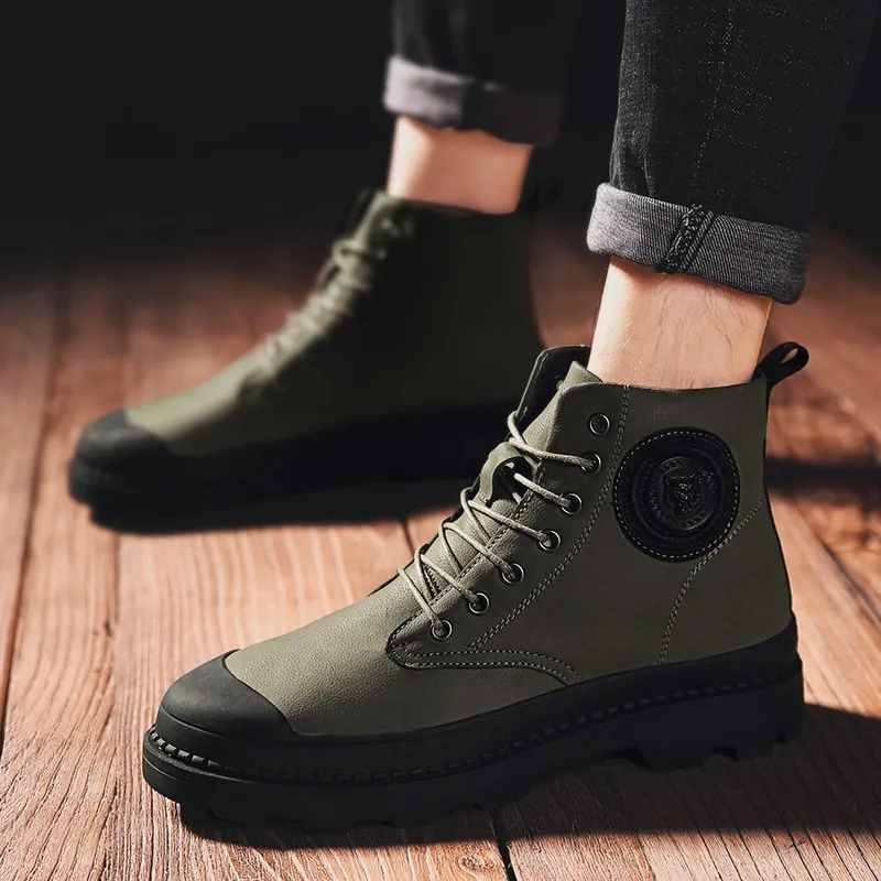 

Brand Winter Men Snow Boots High Quality Leather Man Ankle Boots Snow Warm Fur Men Winter Boots Fashion Autumn Basic Shoes 38-44