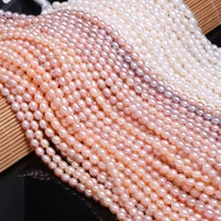 new aaa natural freshwater pearl white and pink irregular pearl beads used for jewelry making diy bracelet necklace size 4 5mm