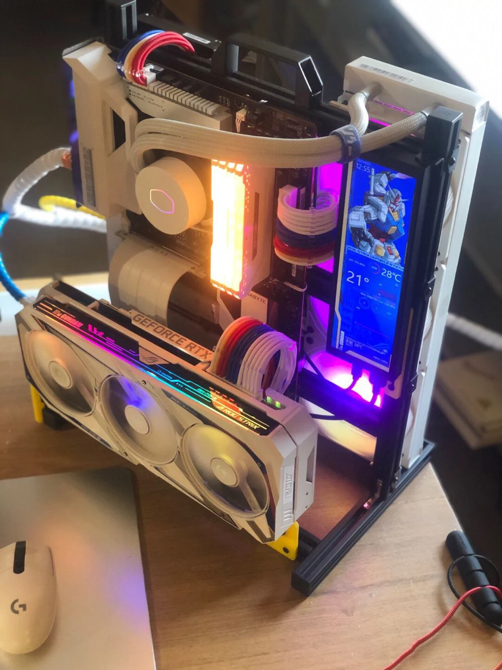 ATX satx MATX ITX ПК тестовый Стенд Ручка переносной компьютер водяное охлаждение