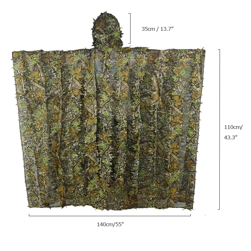Открытый Camo маскировочный костюм 3D листовые камуфляж Костюмы джунгли Лесной