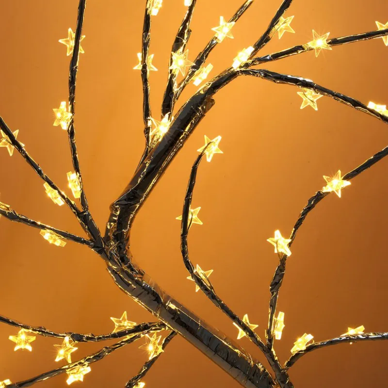 

New Five-pointed Star LED Tree light for Silver Birch holiday Indoor Modern Creative tree lighting drop Wide Practicability