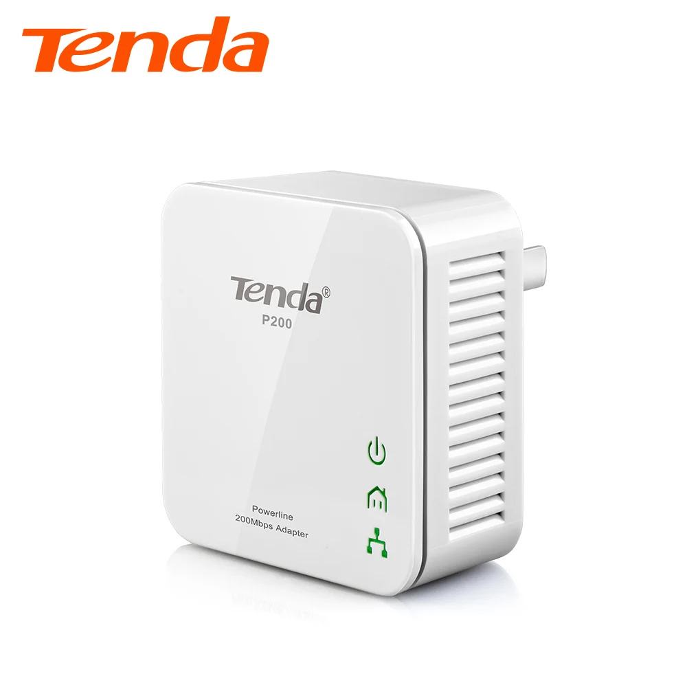 Tenda P200 Mini 200Mbps PowerLine Ethernet адаптер PLC совместимый с беспроводным Wi Fi маршрутизатором