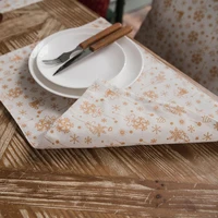 50 dropshipping4pcs household dining table placemat anti slip heat resistant cotton linen anti fouling table mat desktop decor