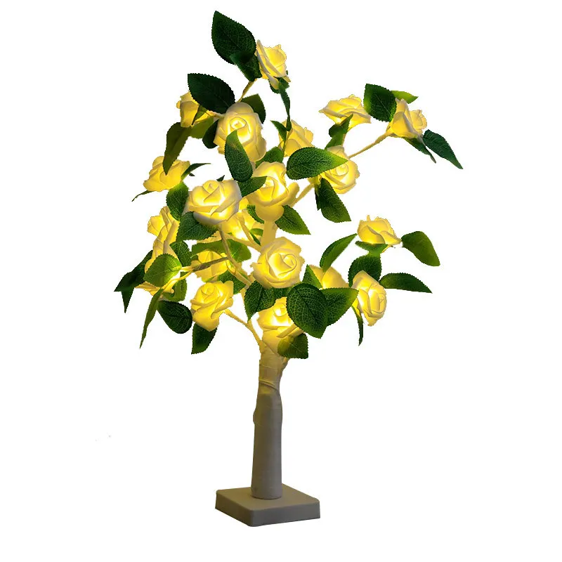 

Rose tree lamp led valentine's day gift indoor girl room decorative lamp ins girl heart bedroom luminous tree