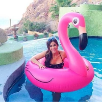 rooxin flamingo inflatable swimming ring adult baby swimming laps floating ring rubber ring beach party swimming pool toy