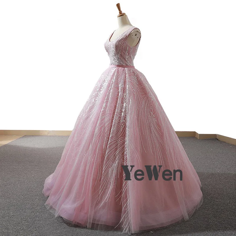 Великолепные вечерние платья YENWEN 2020 торжественное платье с круглым вырезом для
