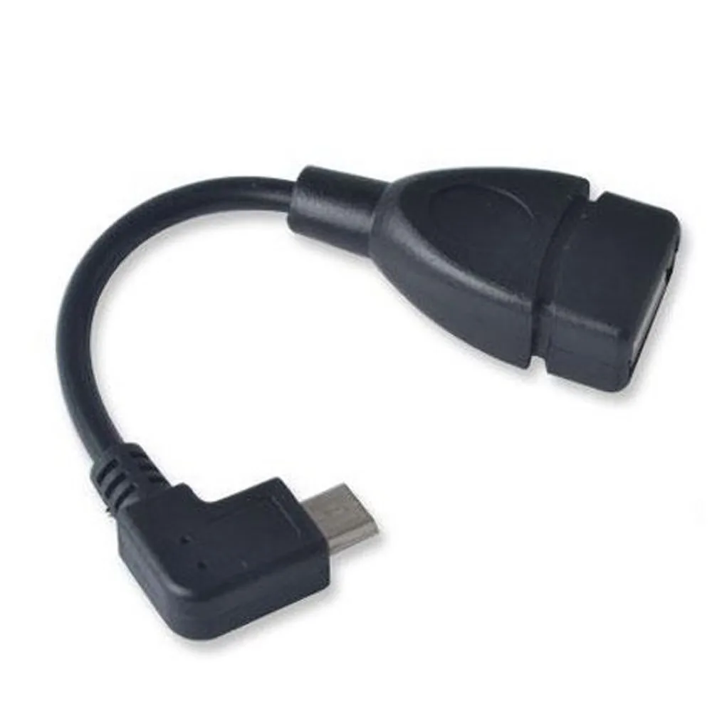 

Adapter Cable Brand New and High Quality USB 2.0 OTG Connector Female to 90 Degree Angled Micro USB Male Cable Cord Adapter
