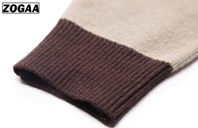 Мужской свитер ZOGAA повседневный деловой трикотажный с треугольным вырезом 2019 |