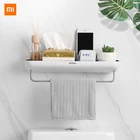 Полки для ванной Xiaomi, настенное крепление, полка для домашних полотенец, полка для шампуня с вешалкой для полотенец, аксессуары для ванной