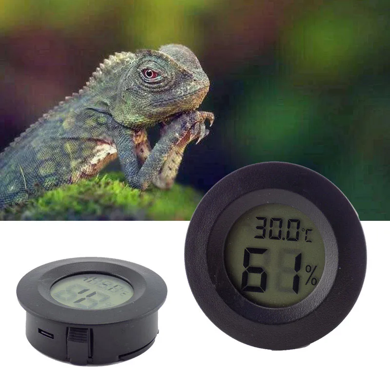 

Mini LCD Digital Thermometer Hygrometer Convenient Temperature Indoor Outdoor Humidity Round Reptile Meter Detector